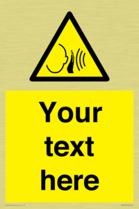 Custom warning sudden loud noise